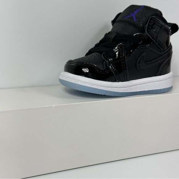 NIKE 1 MID SE TD SPACE JAM INFANTS BABY TODDLER SHOES SIZE 2C ICY BLUE SOLE NEW - Picture 6 of 10